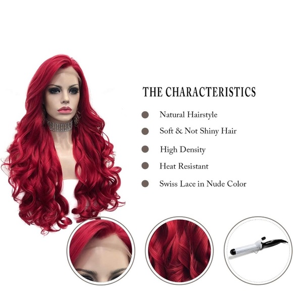 ♥️ 26” RED BODY WAVY Lace Front Wig *NWT*💖 - Picture 5 of 5